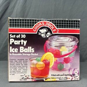 Cooks Tools Party Ice Balls 30 Count Multicolor Reusable Vintage 1987